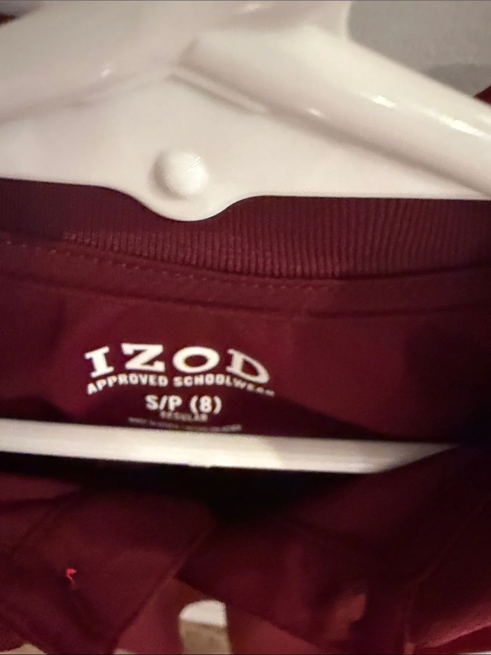 Izod Boys' Maroon School Polo